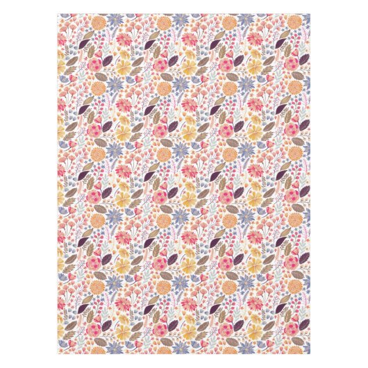 Farbenfrohe Blume Muster Tischdecke (Vorderseite)