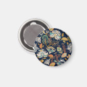 Farbenfrohe Blume: Nahtloser Hintergrund Magnet (Vorderseite/Rückseite)