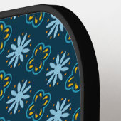 Farbenfrohe Blume Nahtloses Muster Pickleball Schläger (Linke Seite)