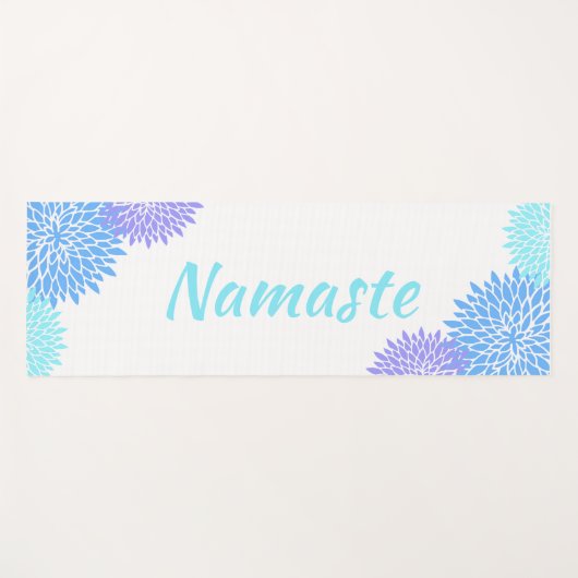 Farbenfrohe Blume Namaste Yoga Mat Yogamatte (Vorderseite (Horizontal))