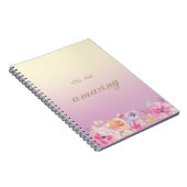 Farbenfrohe Blume Notizblock (Rechte Seite)