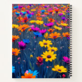 Farbenfrohe Blume Notizblock (Rückseite)