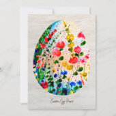 Farbenfrohe BLUME Ostereier Hunt Brunch Einladung (Vorderseite)