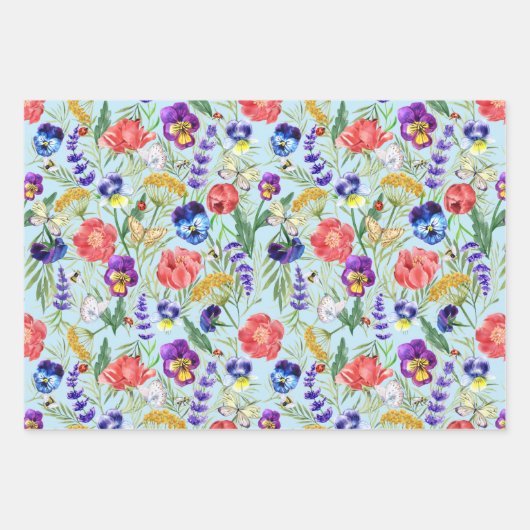 Farbenfrohe Blume Papier Set Provence (Vorderseite 2)