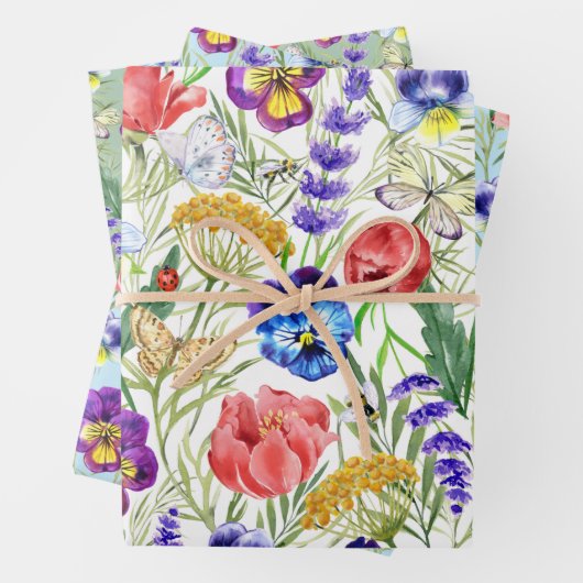 Farbenfrohe Blume Papier Set Provence (Beispiel)