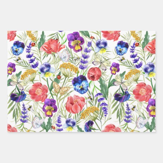 Farbenfrohe Blume Papier Set Provence (Vorderseite)