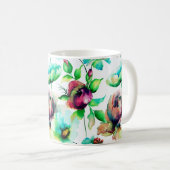 Farbenfrohe Blume Patten Kaffeetasse (VorderseiteRechts)