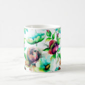 Farbenfrohe Blume Patten Kaffeetasse (Mittel)