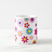 Farbenfrohe Blume Pattern Girly Kaffeetasse (Mittel)