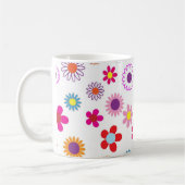 Farbenfrohe Blume Pattern Girly Kaffeetasse (Links)