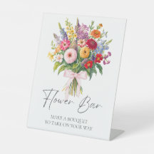 Farbenfrohe Blume Pink Bow machen Bouquet Bar