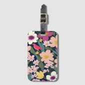 Farbenfrohe Blume pink hübsch Gepäckanhänger (Vorderseite Vertikal)