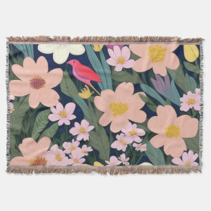 Farbenfrohe Blume pink hübsch Geschenk Tag Decke