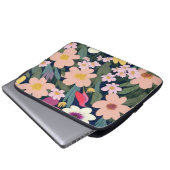 Farbenfrohe Blume pink hübsch Laptopschutzhülle (Vorne Knopf)