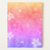 Farbenfrohe Blume Planer (Rückseite)