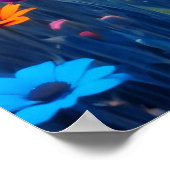 Farbenfrohe Blume Poster (Ecke)