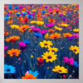 Farbenfrohe Blume Poster (Vorne)