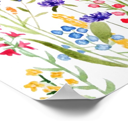 farbenfrohe Blume Poster (Ecke)