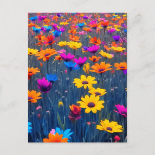 Farbenfrohe Blume Postkarte