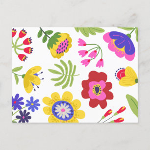 Farbenfrohe Blume Postkarte