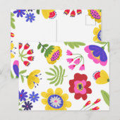 Farbenfrohe Blume Postkarte (Vorne/Hinten)
