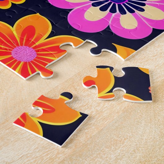 Farbenfrohe Blume Puzzle (Seite)