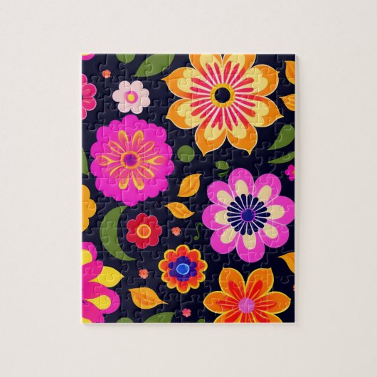 Farbenfrohe Blume Puzzle (Vertikal)