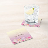 Farbenfrohe Blume Rechteckiger Pappuntersetzer (Vor Ort)