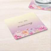 Farbenfrohe Blume Rechteckiger Pappuntersetzer (angewinkelt)