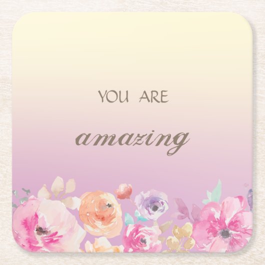 Farbenfrohe Blume Rechteckiger Pappuntersetzer (Vorderseite)