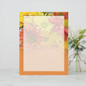 farbenfrohe Blume, rot, gelb, orange (Stehend Vorderseite)