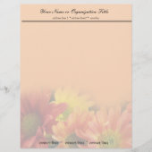 farbenfrohe Blume, rot, gelb, orange Briefbogen (Vorderseite)