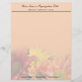 farbenfrohe Blume, rot, gelb, orange Briefbogen