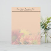 farbenfrohe Blume, rot, gelb, orange Briefbogen (Stehend Vorderseite)