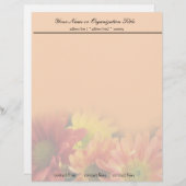 farbenfrohe Blume, rot, gelb, orange Briefbogen (Vorne/Hinten)