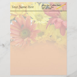 farbenfrohe Blume, rot, gelb, orange Briefkopf