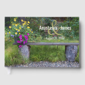 Farbenfrohe Blume Rustikales Brauchtum Gästebuch (Vorderseite)