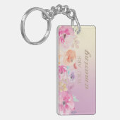 Farbenfrohe Blume Schlüsselanhänger (Vorderseite links)