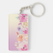Farbenfrohe Blume Schlüsselanhänger (Rückseite)