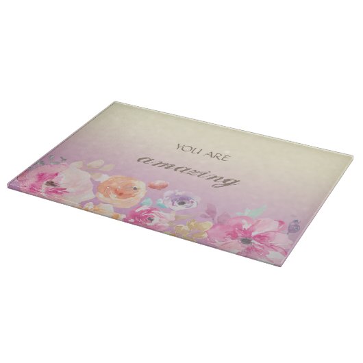 Farbenfrohe Blume Schneidebrett (Ecke)