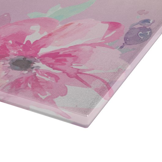Farbenfrohe Blume Schneidebrett (Ecke)
