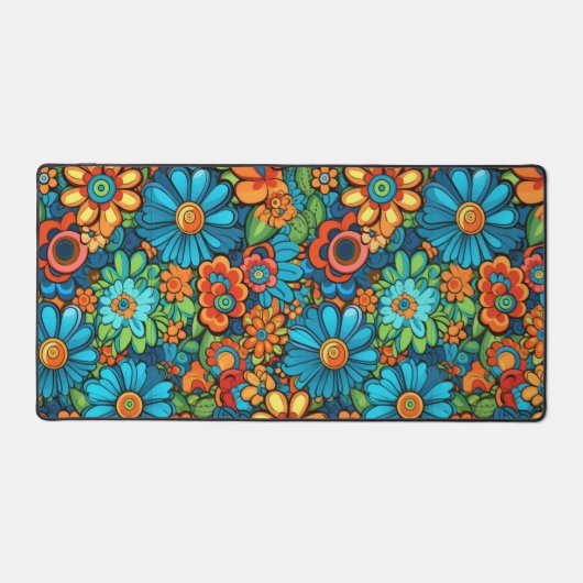 Farbenfrohe Blume Schreibtischunterlage (Vorderseite)