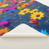 Farbenfrohe Blume Sherpadecke (3/4)