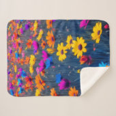 Farbenfrohe Blume Sherpadecke (Vorderseite (Horizontal))