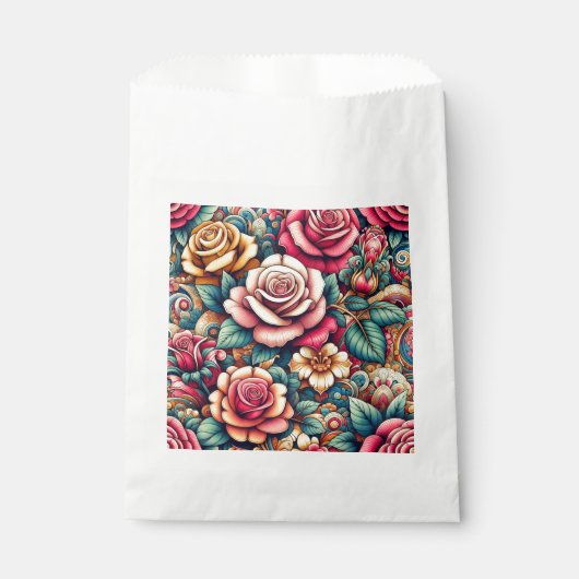 Farbenfrohe Blume Shopping Gefallen Taschen Geschenktütchen (Vorderseite)