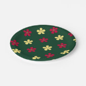 Farbenfrohe Blume Sommerhochzeiten Grüne Blumen Pappteller (Schrägansicht)