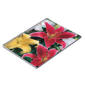 Farbenfrohe Blume SpiralNotebook Notizblock (Linke Seite)