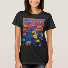 Farbenfrohe Blume T-Shirt