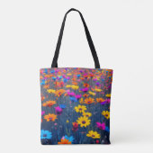 Farbenfrohe Blume Tasche (Rückseite)