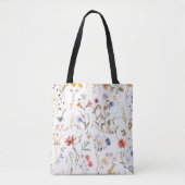 Farbenfrohe Blume Tasche (Vorderseite)